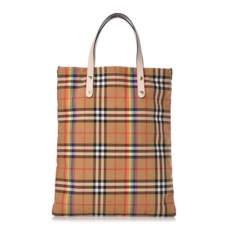 burberry rainbow check tote|burberry raincoat check.